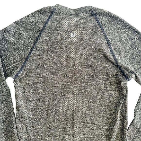 Lululemon Swiftly 2.0 Army Green Black Size 4 Long Sleeve Run Gym - Picture 6 of 7